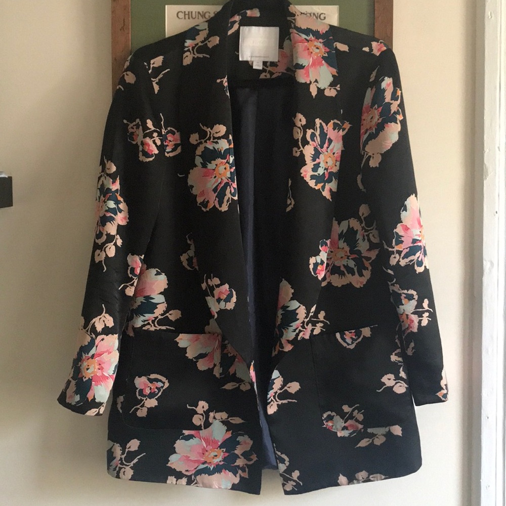 Anthropologie Floral Blazer